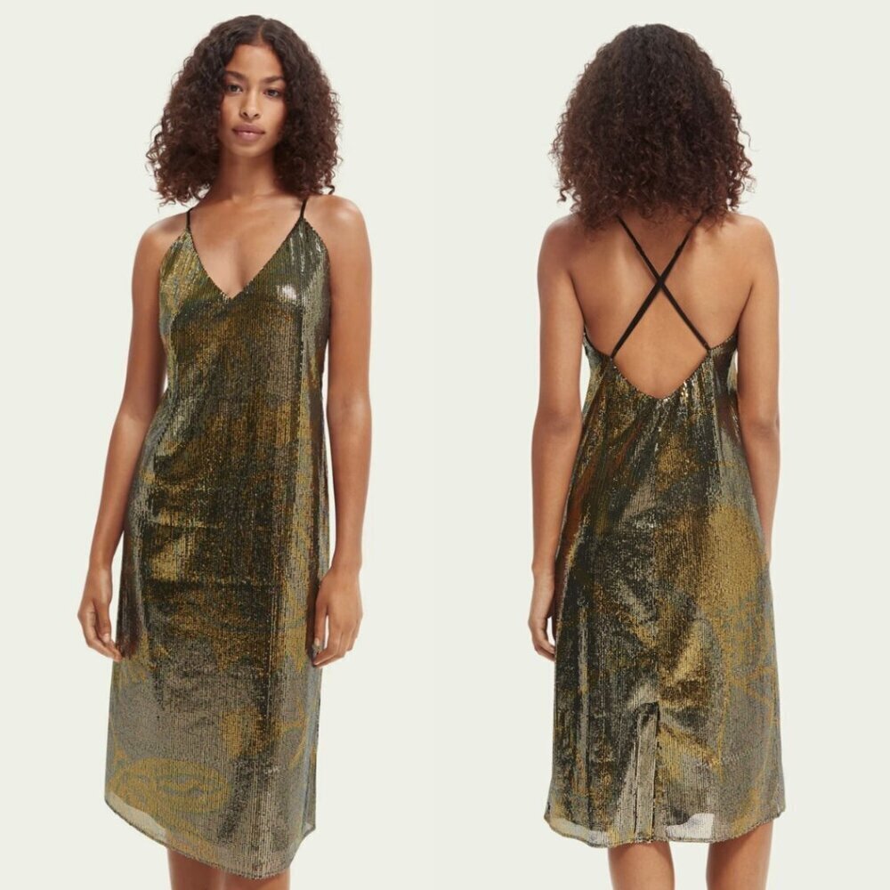 NEW NWT Scotch & Soda Sleeveless Sequin Dress